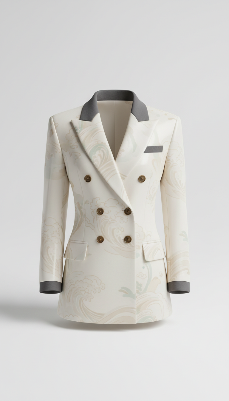 Porcelain Double-Breasted Blazer